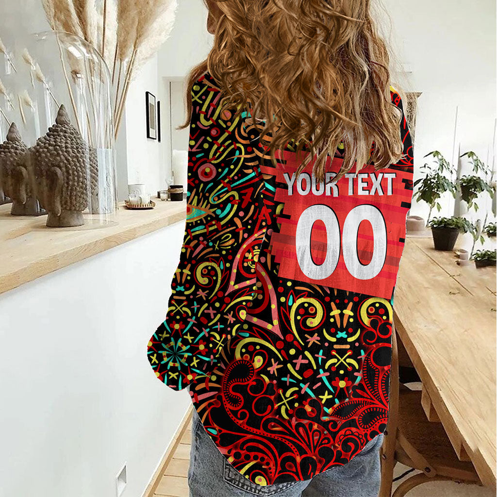 Personalized Melbourne Renegades Cricket Women Casual Shirt Hippie Psychedelic Pattern Vibrant Mandala Art Style