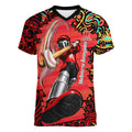 Personalized Melbourne Renegades Cricket Women V-Neck T-Shirt Hippie Psychedelic Pattern Vibrant Mandala Art Style