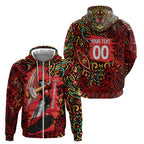 Personalized Melbourne Renegades Cricket Zip Hoodie Hippie Psychedelic Pattern Vibrant Mandala Art Style