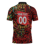 Personalized Melbourne Renegades Cricket Zipper Polo Shirt Hippie Psychedelic Pattern Vibrant Mandala Art Style