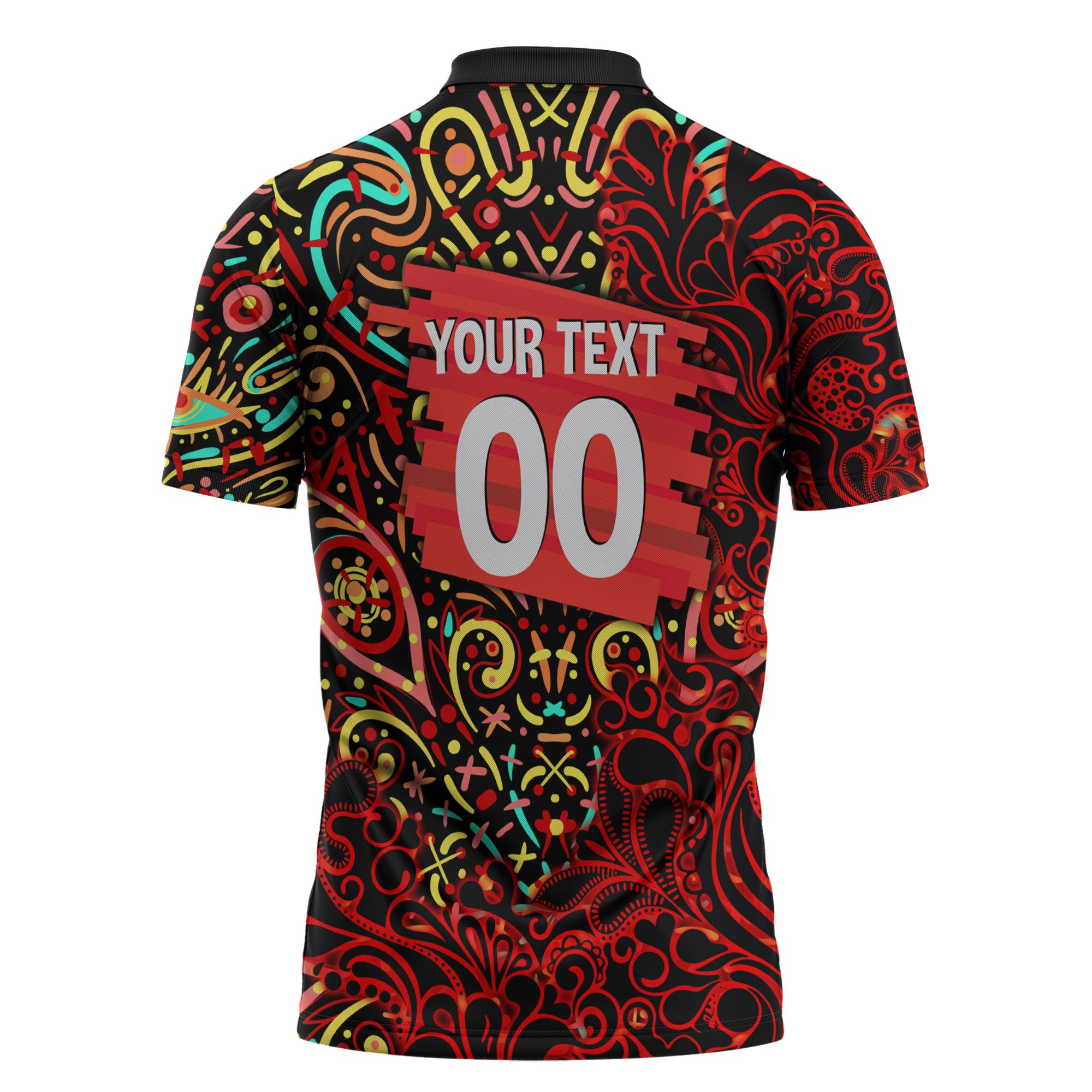 Personalized Melbourne Renegades Cricket Zipper Polo Shirt Hippie Psychedelic Pattern Vibrant Mandala Art Style