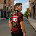 Personalized Melbourne Renegades Cricket Zipper Polo Shirt Hippie Psychedelic Pattern Vibrant Mandala Art Style