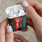 Personalized Brisbane Heat Cricket AirPods Case Hippie Psychedelic Pattern Vibrant Mandala Art Style