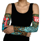 Personalized Brisbane Heat Cricket Arm Sleeves Hippie Psychedelic Pattern Vibrant Mandala Art Style