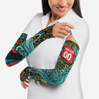 Personalized Brisbane Heat Cricket Arm Sleeves Hippie Psychedelic Pattern Vibrant Mandala Art Style