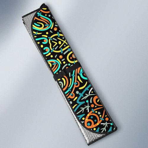 Personalized Brisbane Heat Cricket Auto Sun Shade Hippie Psychedelic Pattern Vibrant Mandala Art Style