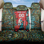 Personalized Brisbane Heat Cricket Back Car Seat Cover Hippie Psychedelic Pattern Vibrant Mandala Art Style