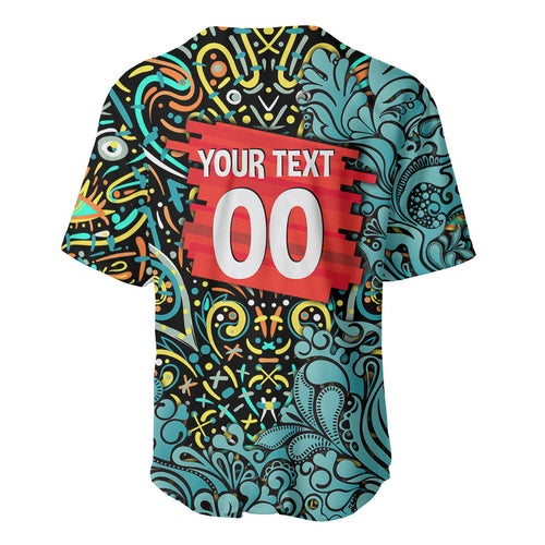 Personalized Brisbane Heat Cricket Baseball Jersey Hippie Psychedelic Pattern Vibrant Mandala Art Style