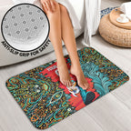 Personalized Brisbane Heat Cricket Bathroom Set Hippie Psychedelic Pattern Vibrant Mandala Art Style
