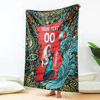 Personalized Brisbane Heat Cricket Blanket Hippie Psychedelic Pattern Vibrant Mandala Art Style