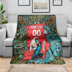 Personalized Brisbane Heat Cricket Blanket Hippie Psychedelic Pattern Vibrant Mandala Art Style