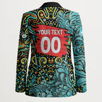 Personalized Brisbane Heat Cricket Blazer Hippie Psychedelic Pattern Vibrant Mandala Art Style