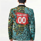 Personalized Brisbane Heat Cricket Blazer Hippie Psychedelic Pattern Vibrant Mandala Art Style