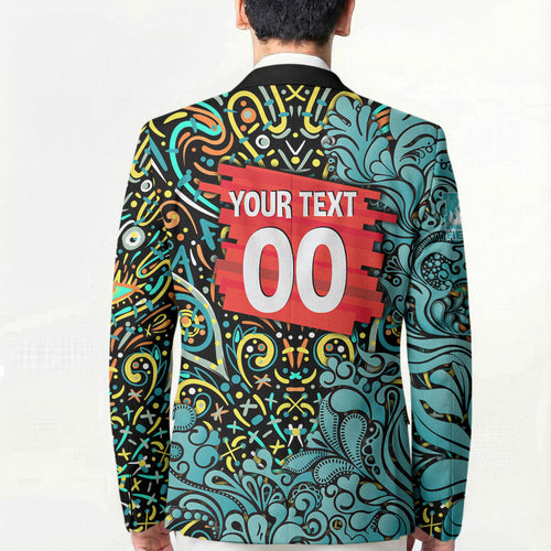 Personalized Brisbane Heat Cricket Blazer Hippie Psychedelic Pattern Vibrant Mandala Art Style