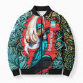 Personalized Brisbane Heat Cricket Bomber Puffer Jacket Hippie Psychedelic Pattern Vibrant Mandala Art Style