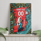 Personalized Brisbane Heat Cricket Canvas Wall Art Hippie Psychedelic Pattern Vibrant Mandala Art Style