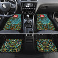 Personalized Brisbane Heat Cricket Car Mats Hippie Psychedelic Pattern Vibrant Mandala Art Style