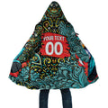 Personalized Brisbane Heat Cricket Cloak Hippie Psychedelic Pattern Vibrant Mandala Art Style