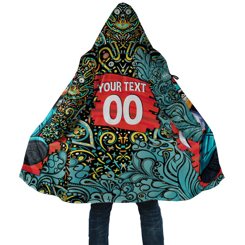 Personalized Brisbane Heat Cricket Cloak Hippie Psychedelic Pattern Vibrant Mandala Art Style
