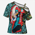 Personalized Brisbane Heat Cricket Cross Shoulder Shirt Hippie Psychedelic Pattern Vibrant Mandala Art Style