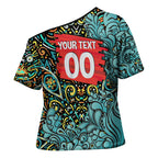 Personalized Brisbane Heat Cricket Cross Shoulder Shirt Hippie Psychedelic Pattern Vibrant Mandala Art Style