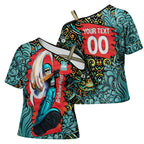 Personalized Brisbane Heat Cricket Cross Shoulder Shirt Hippie Psychedelic Pattern Vibrant Mandala Art Style