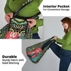 Personalized Brisbane Heat Cricket Grocery Bag Hippie Psychedelic Pattern Vibrant Mandala Art Style