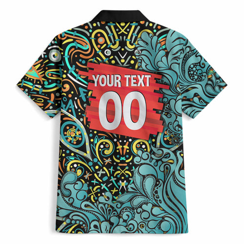 Personalized Brisbane Heat Cricket Hawaiian Shirt Hippie Psychedelic Pattern Vibrant Mandala Art Style