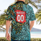 Personalized Brisbane Heat Cricket Hawaiian Shirt Hippie Psychedelic Pattern Vibrant Mandala Art Style