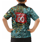 Personalized Brisbane Heat Cricket Hawaiian Shirt Hippie Psychedelic Pattern Vibrant Mandala Art Style