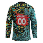 Personalized Brisbane Heat Cricket Hockey Jersey Hippie Psychedelic Pattern Vibrant Mandala Art Style