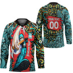 Personalized Brisbane Heat Cricket Hockey Jersey Hippie Psychedelic Pattern Vibrant Mandala Art Style