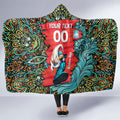 Personalized Brisbane Heat Cricket Hooded Blanket Hippie Psychedelic Pattern Vibrant Mandala Art Style