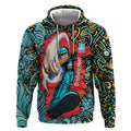 Personalized Brisbane Heat Cricket Hoodie Hippie Psychedelic Pattern Vibrant Mandala Art Style