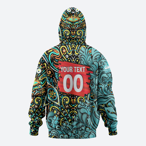 Personalized Brisbane Heat Cricket Hoodie Hippie Psychedelic Pattern Vibrant Mandala Art Style