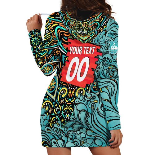 Personalized Brisbane Heat Cricket Hoodie Dress Hippie Psychedelic Pattern Vibrant Mandala Art Style
