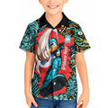 Personalized Brisbane Heat Cricket Kid Hawaiian Shirt Hippie Psychedelic Pattern Vibrant Mandala Art Style