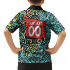 Personalized Brisbane Heat Cricket Kid Hawaiian Shirt Hippie Psychedelic Pattern Vibrant Mandala Art Style