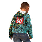 Personalized Brisbane Heat Cricket Kid Hoodie Hippie Psychedelic Pattern Vibrant Mandala Art Style