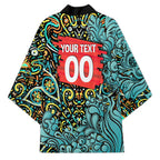 Personalized Brisbane Heat Cricket Kimono Hippie Psychedelic Pattern Vibrant Mandala Art Style