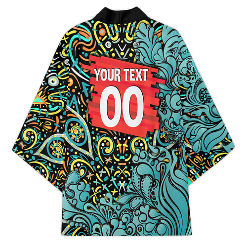 Personalized Brisbane Heat Cricket Kimono Hippie Psychedelic Pattern Vibrant Mandala Art Style