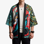 Personalized Brisbane Heat Cricket Kimono Hippie Psychedelic Pattern Vibrant Mandala Art Style