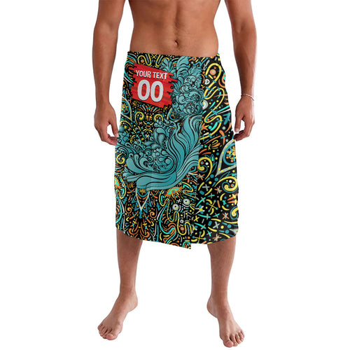 Personalized Brisbane Heat Cricket Lavalava Hippie Psychedelic Pattern Vibrant Mandala Art Style