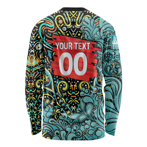 Personalized Brisbane Heat Cricket Long Sleeve Shirt Hippie Psychedelic Pattern Vibrant Mandala Art Style
