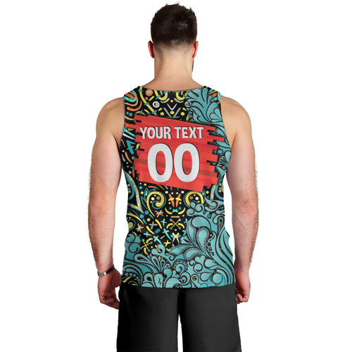Personalized Brisbane Heat Cricket Men Tank Top Hippie Psychedelic Pattern Vibrant Mandala Art Style