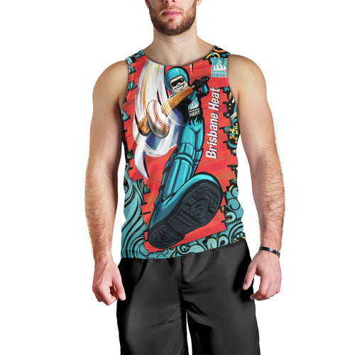 Personalized Brisbane Heat Cricket Men Tank Top Hippie Psychedelic Pattern Vibrant Mandala Art Style