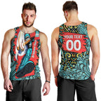 Personalized Brisbane Heat Cricket Men Tank Top Hippie Psychedelic Pattern Vibrant Mandala Art Style