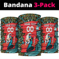 Personalized Brisbane Heat Cricket Neck Gaiter Hippie Psychedelic Pattern Vibrant Mandala Art Style