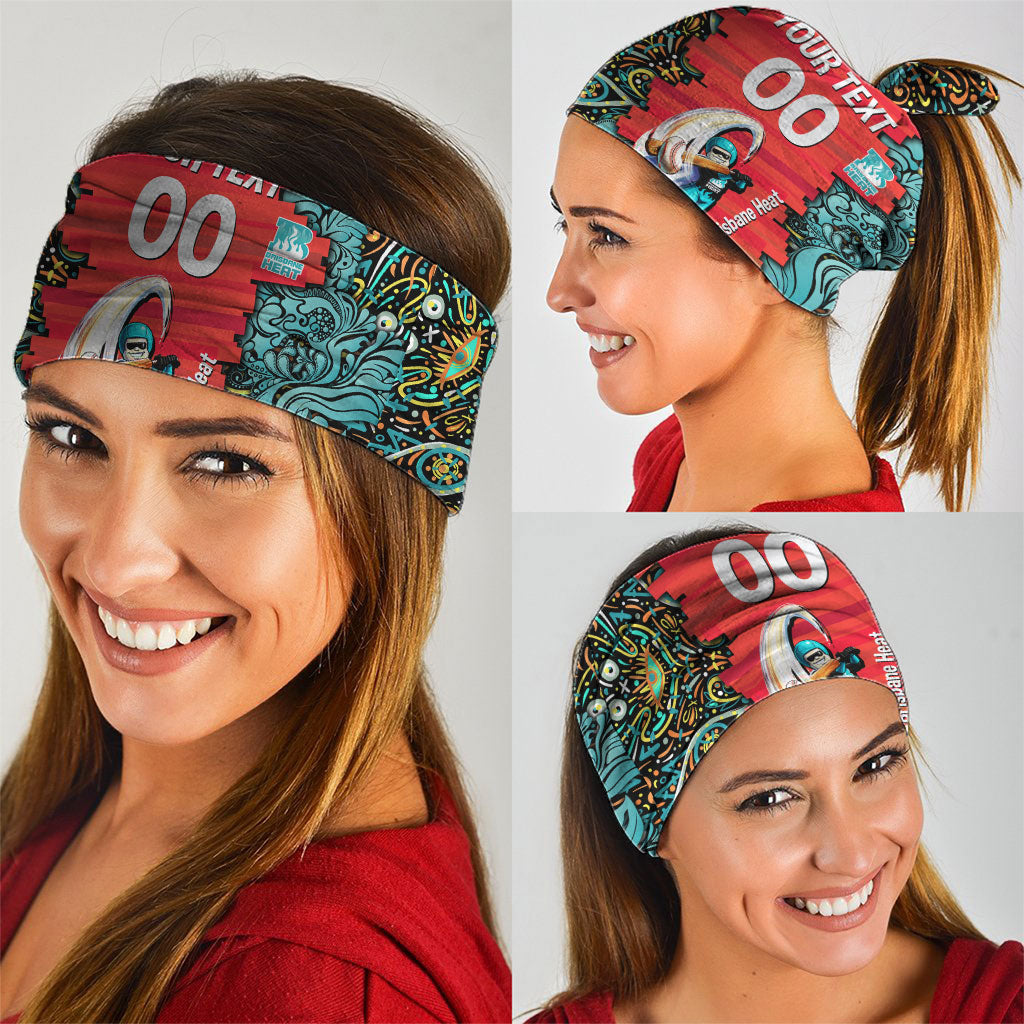 Personalized Brisbane Heat Cricket Neck Gaiter Hippie Psychedelic Pattern Vibrant Mandala Art Style