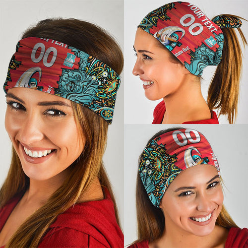 Personalized Brisbane Heat Cricket Neck Gaiter Hippie Psychedelic Pattern Vibrant Mandala Art Style